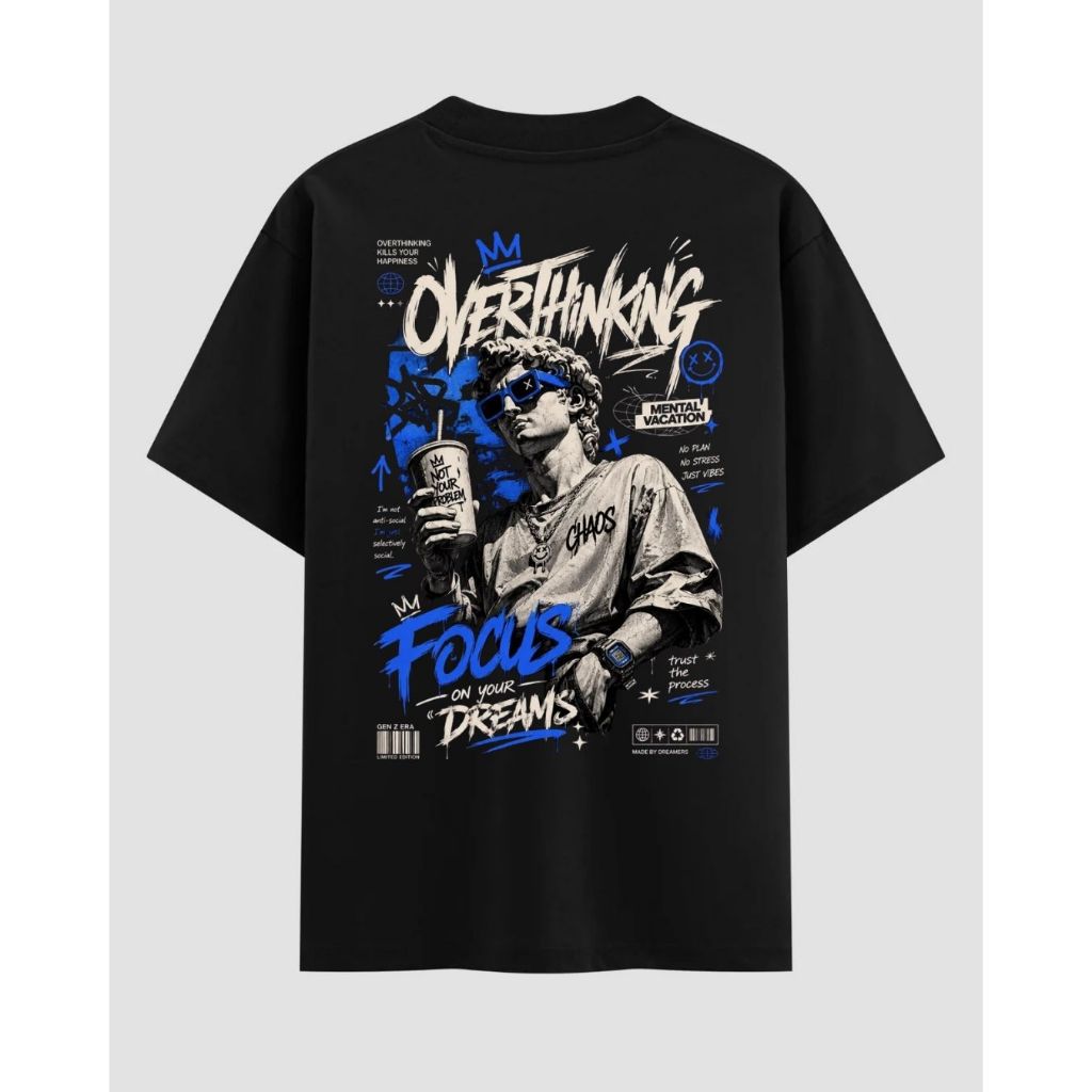 Camiseta Oversized Suedine Streetwear Masculina Estampada
