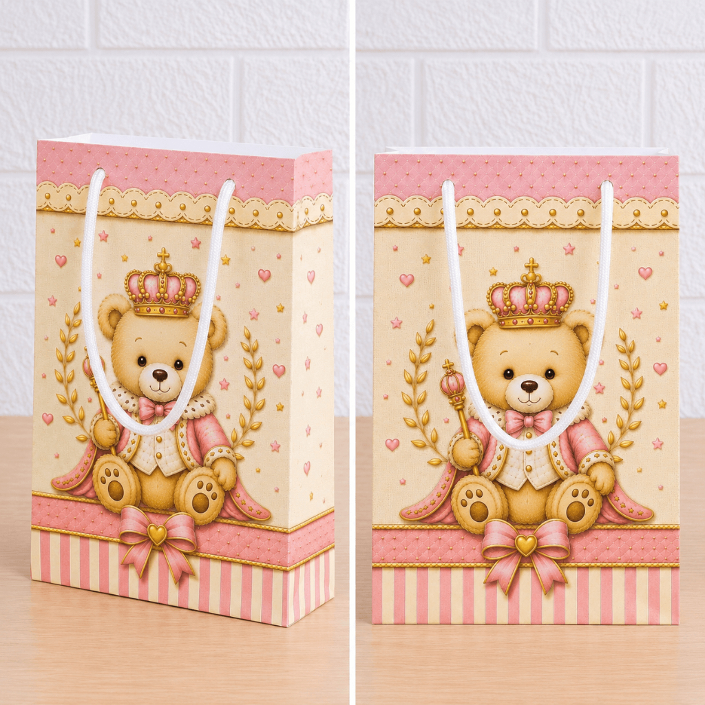 Sacolinha Personalizada Ursinha Princesa Lembrancinha