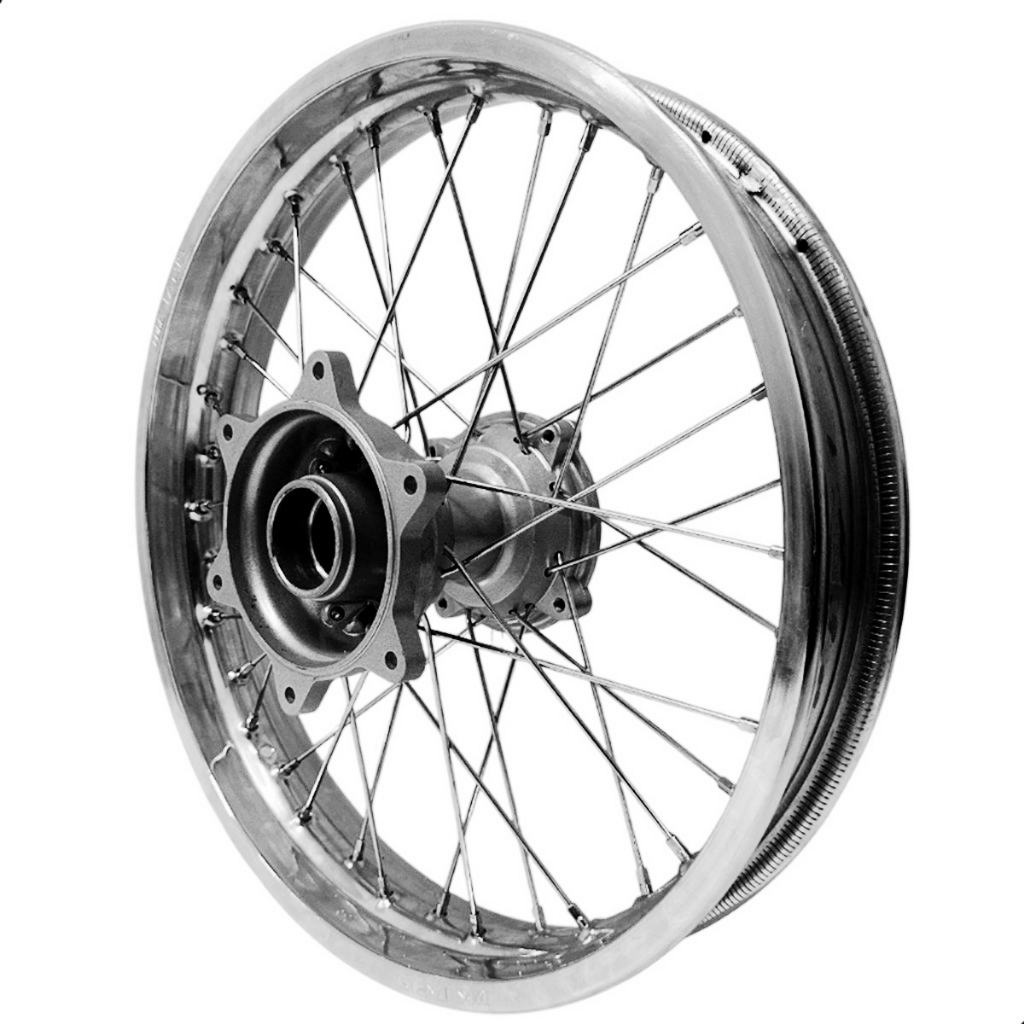 Roda Aro Calha Jante Folha Traseira Raio 4mm Cromados ou Inox Honda Bros 160 Esdd Freio Á Disco