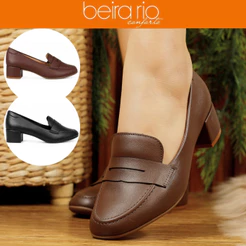 Scarpin Beira Rio Sapato Loafer Feminino Formal 4301.114