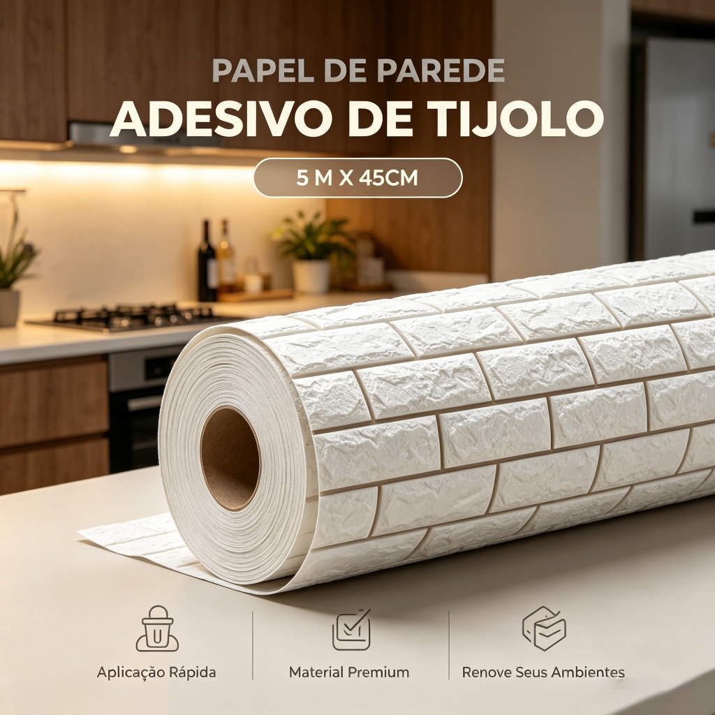 Papel de Parede Adesivo Sala Quarto Ripas Madeira Clara Lisa Autocolante 5m x 45cm