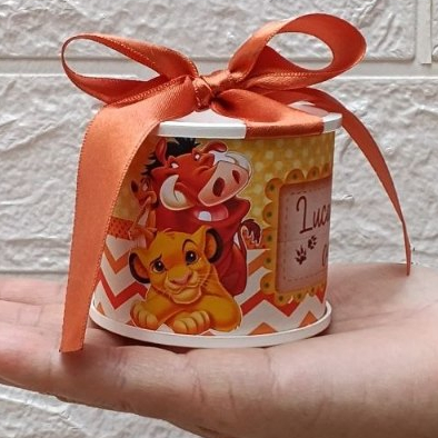 Kit Tubolata Personalizada Rei Leão Lembrancinhas / chá de bebê/ revelação/ batizado/ maternidade/ aniversário 5x6