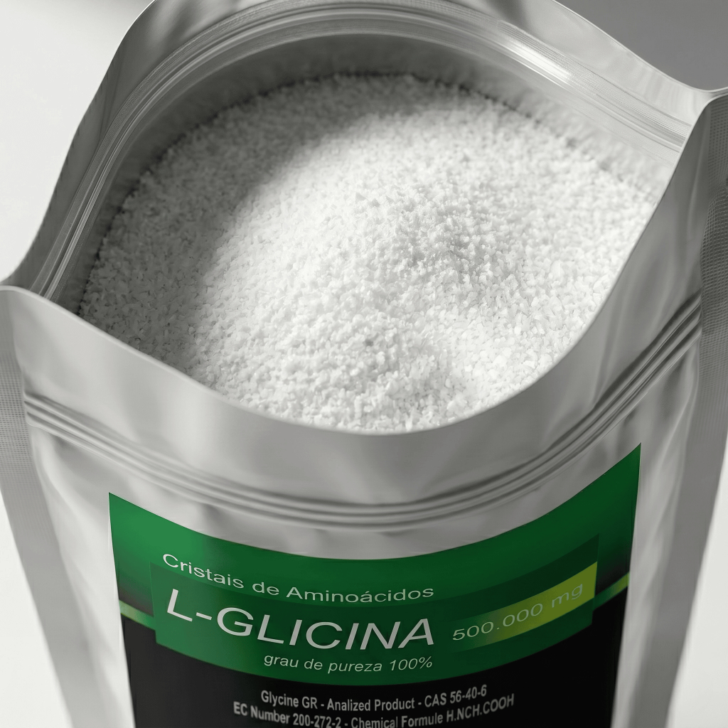 L-Glicina 100% Pura em Pó - Aminoácido Importado Mundo Amazônia