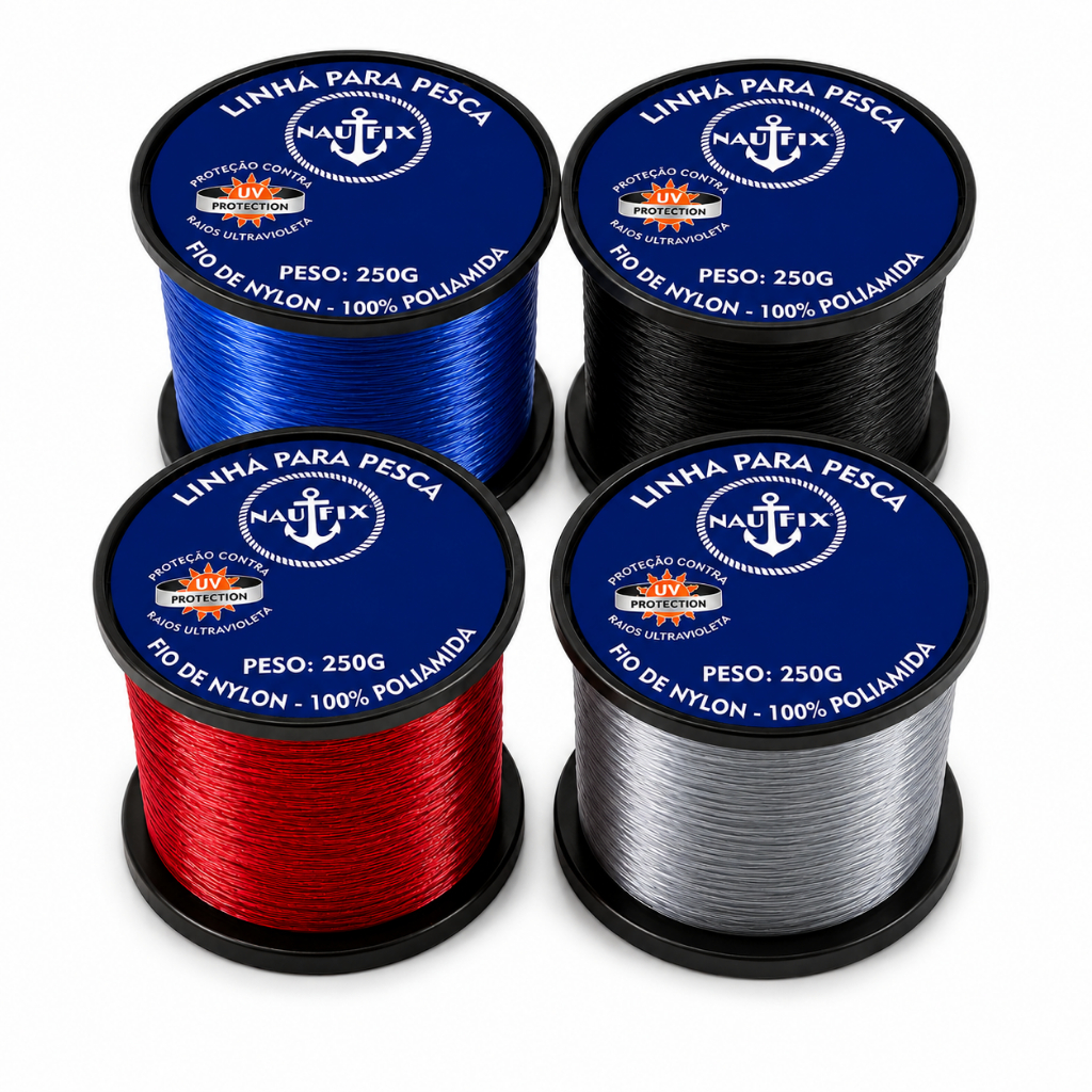 Linha de Pesca Nautfix Do Lago Coloridas 0,40 com 250g