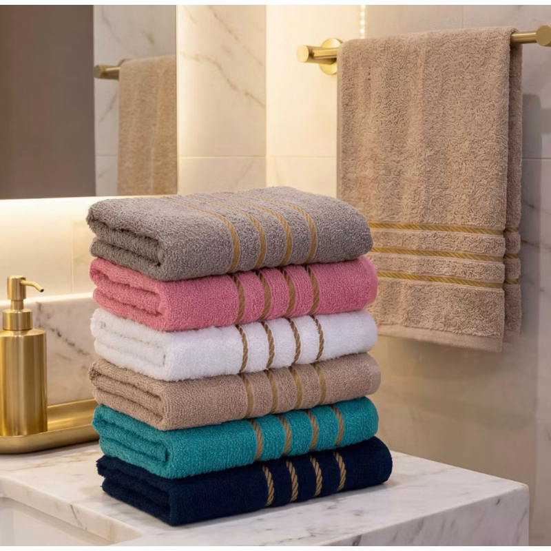Kit 6 Toalha de Banho Grande Felpuda Macia Premium 100% Algodão Ótima Absorção
