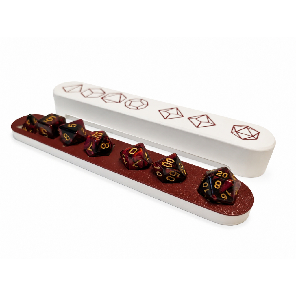 Suporte Expositor para 7 Dados RPG D20 D&D Organizador de Mesa Premium
