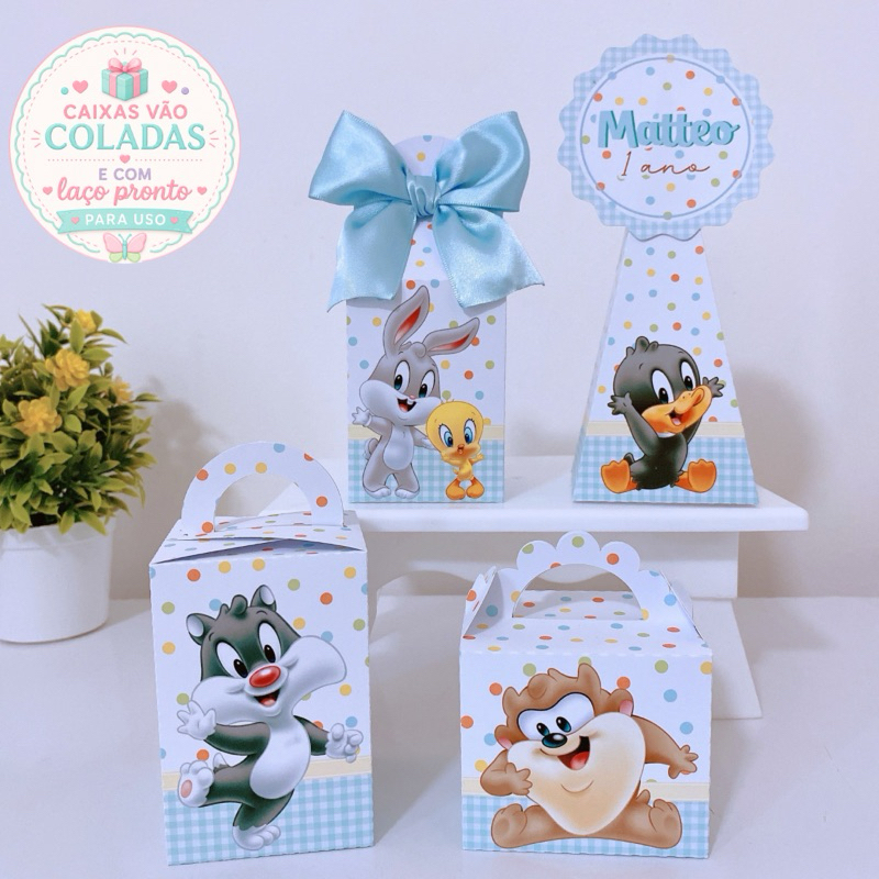 Kit Festa Baby Looney Tunes Caixinhas Personalizadas Aniversário Lembrancinhas infantil Aniversário