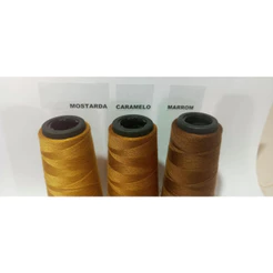 3 cones de Linha 50 de Pesponto cone de 500m cada para agulha costura de Jeans e tecidos Grossos.
