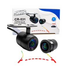Câmera De Ré 170o Encaixe 2x1 Ahd Linha Dinâmica Htech Cr531