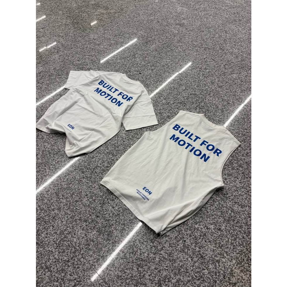 Camiseta Regata Oversized Build For Motion Streetwear Unissex Treino Hybrid 100% Algodão