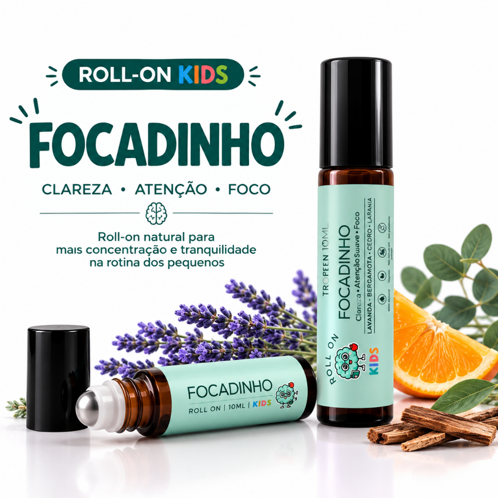Blend Roll-on Focadinho Óleo Essenciais Infantil Crianças Linha Kids 10 mL