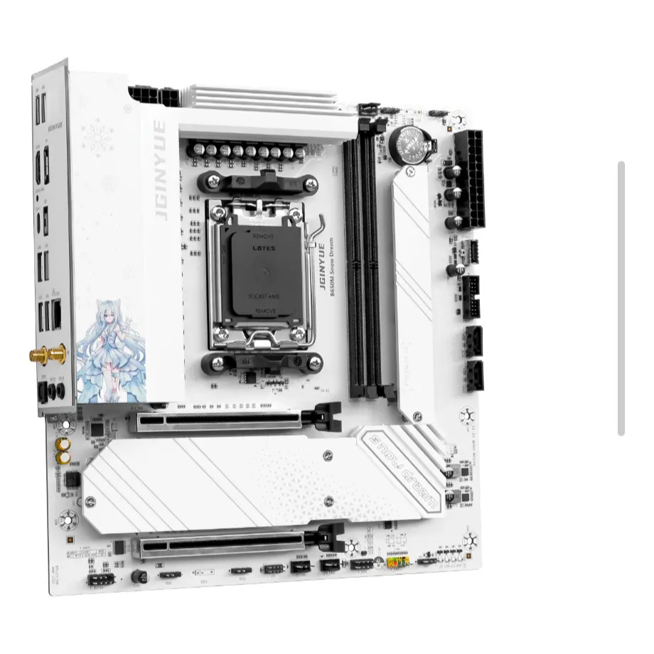 Placa-Mãe JGINYUE B650M Snow Dream Branca