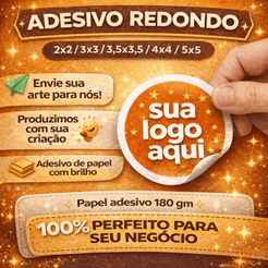 Adesivos redondos Personalizados - embalagem, rótulo e lembrancinha