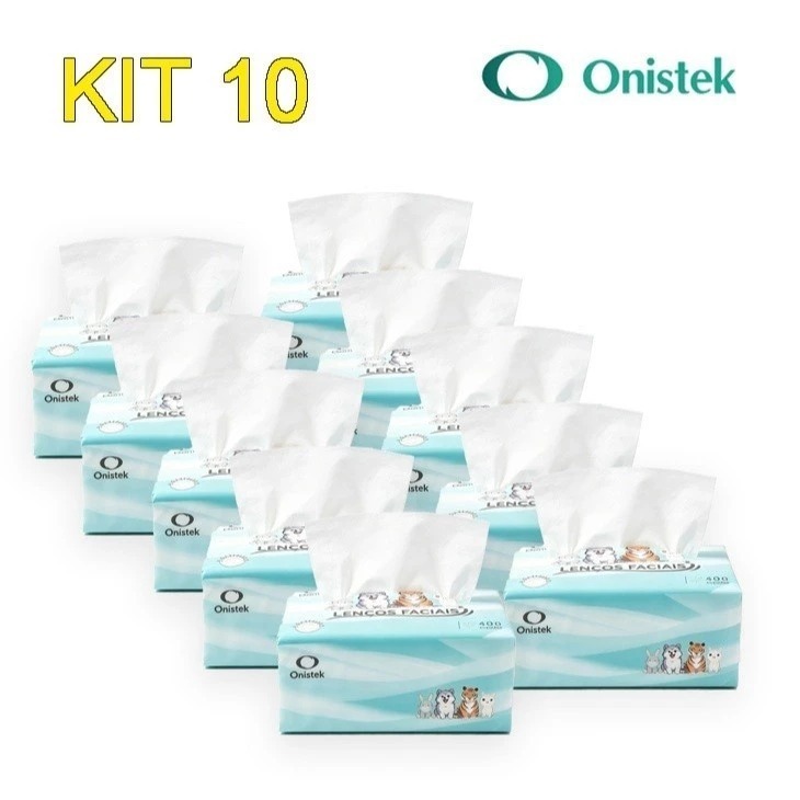 kit Lenço de papel Macio Folha dupla com 400 folhas