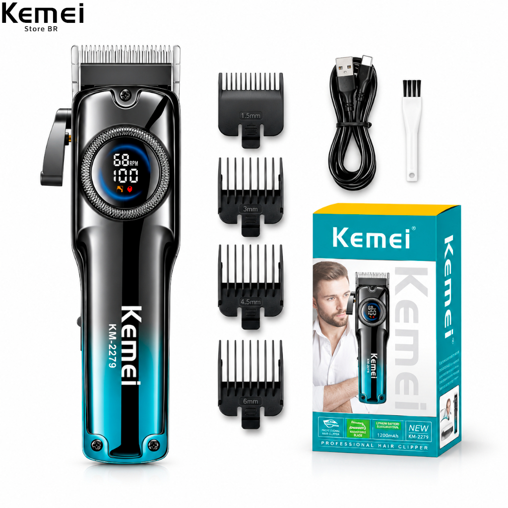 Máquina KEMEI 2279 Máquina de cortar cabelo profissional cabelo 6.800 RPM Aparador Elétrico
