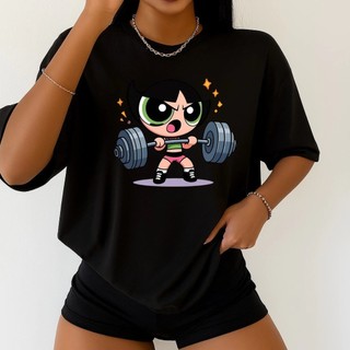 Camiseta Feminina Oversized MENINAS SUPER PODEROSA – Algodão Macio e Confortável Estampada