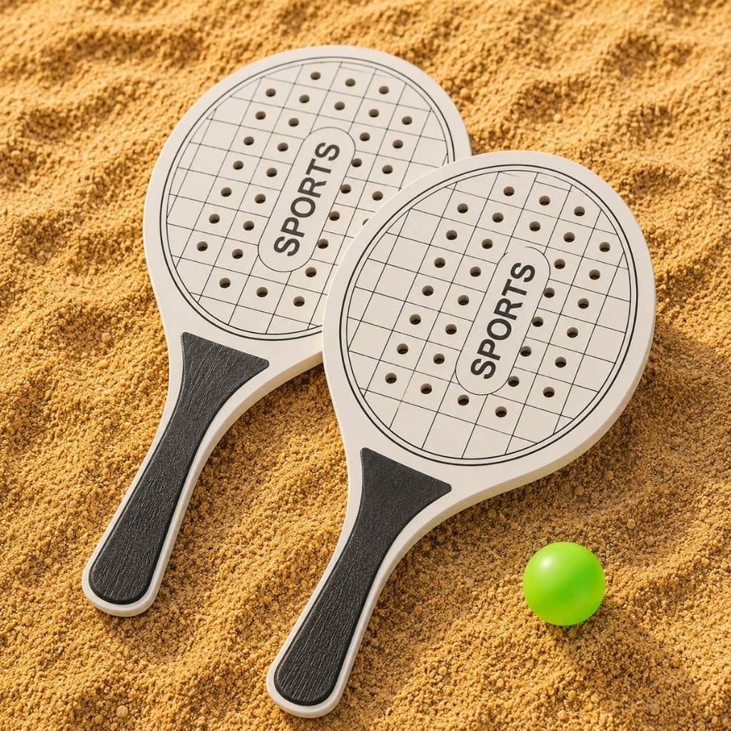 Kit Jogo Frescobol 2 Raquetes + Bola Tênis Praia Esporte Atividade Parque