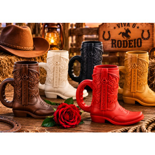 Porta Latas 473ml BOTA COUNTRY (Nome Editável)