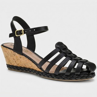 Sandália Feminina Shekinah Anabela Salto Espadrille Moda Confortável