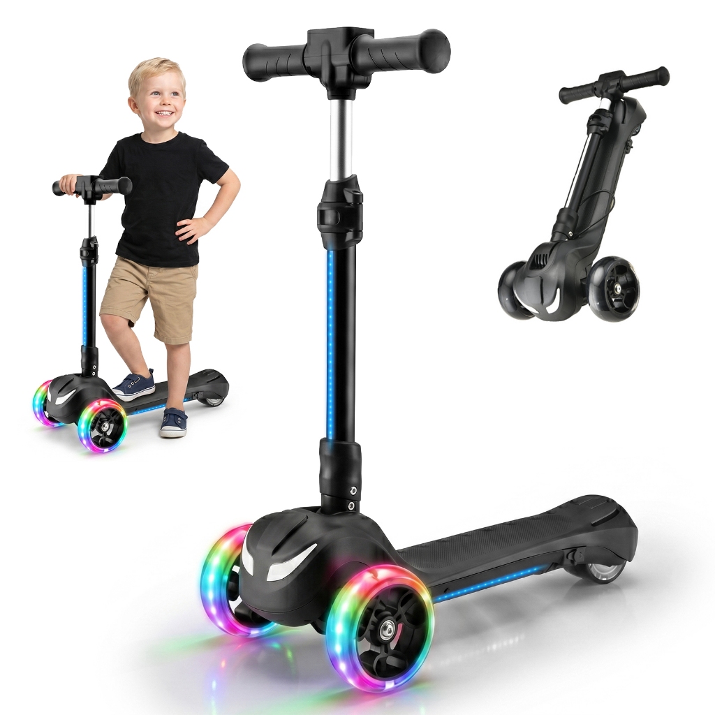 Patinete elétrico infantil Bateria Recarregável Dobrável Super Autonomia para adultos infantil até 100kg
