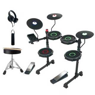 VEDO CPD-700 Bateria Eletrônica Profissional com Iluminação LED, Pads Mesh, 200+ Sons BFD, 2 Pedais e Kit Completo