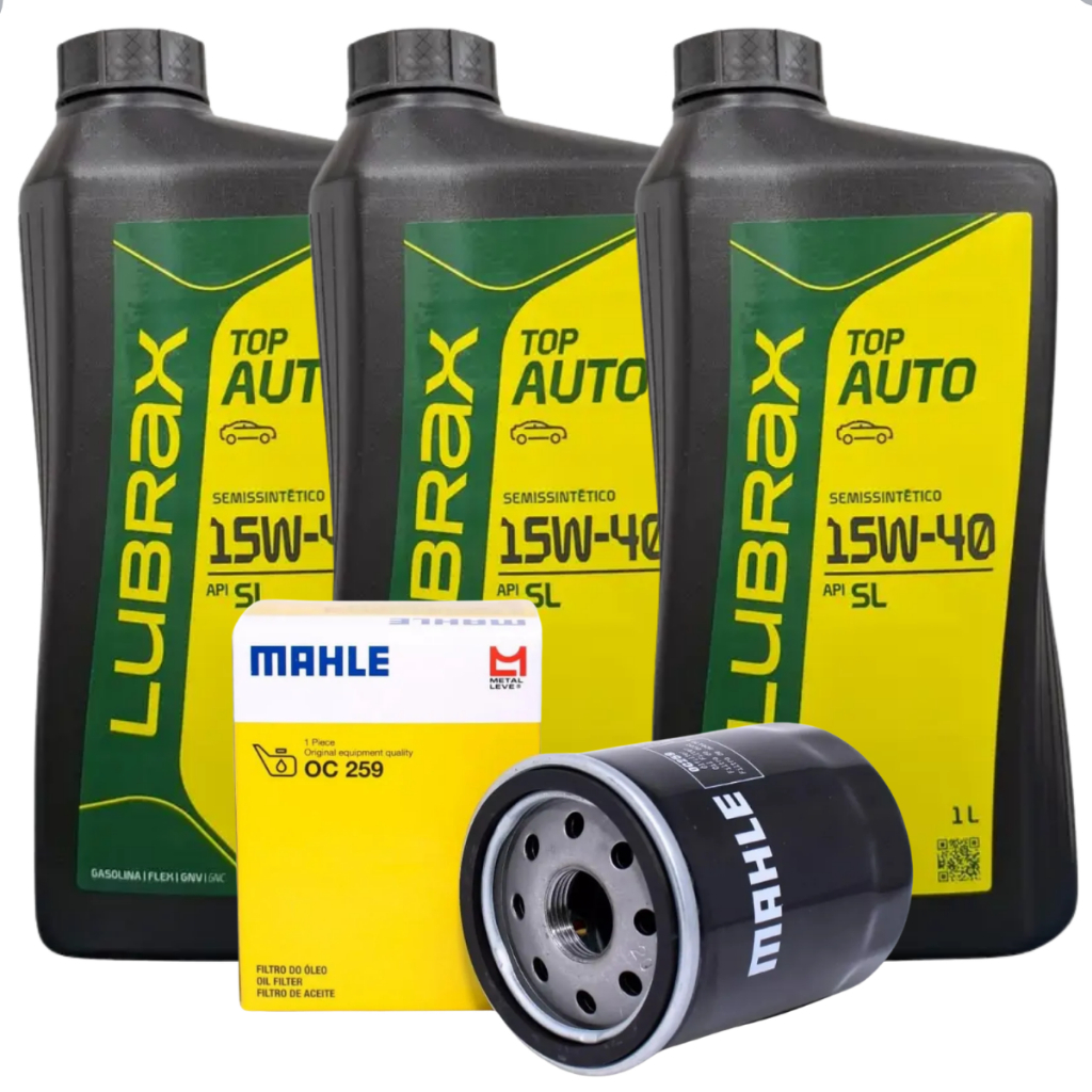 Kit Filtro E 3 Óleos Lubrificante Lubrax 15w40 Semissintético