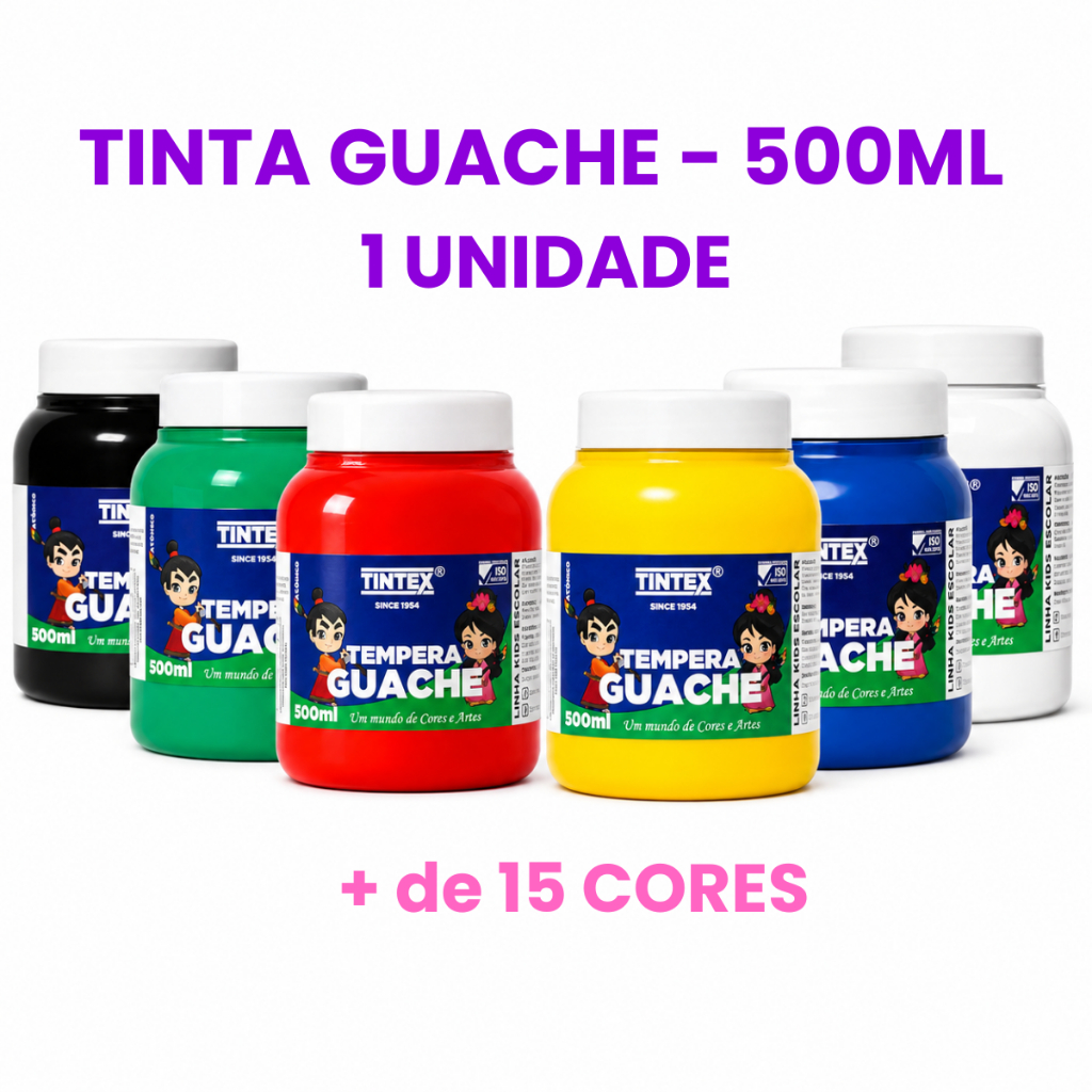 Tinta Guache Escolar - TINTEX | 500ml