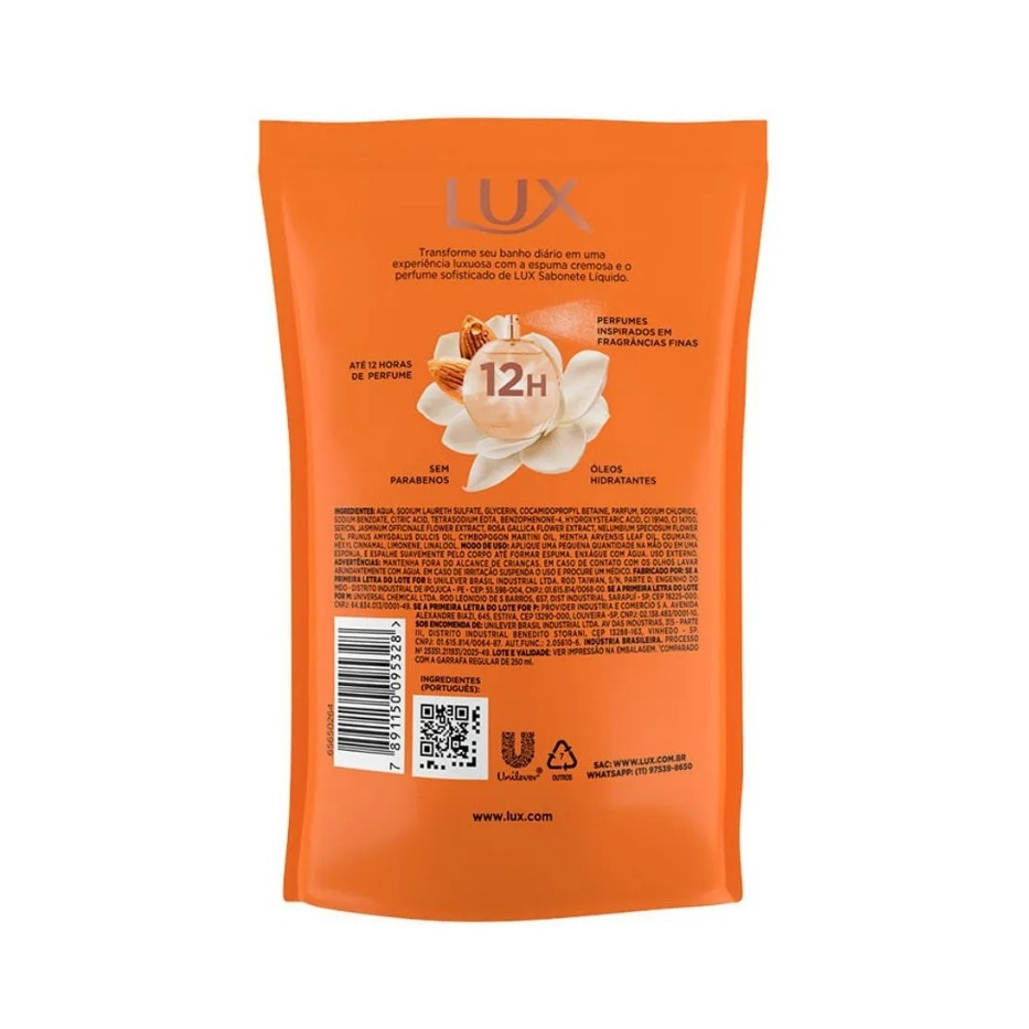 Refil Sabonete Líquido Lux Botanicals Gardênia e Óleo de Amêndoas 200ml — imagem 2 de 2
