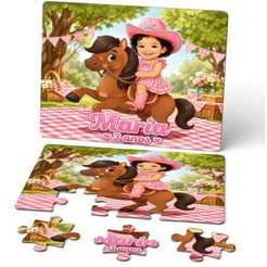 kits Quebra Cabeça Personalizado 12 Peças Lembrança Festa Infantil Fazemos com a sua Arte