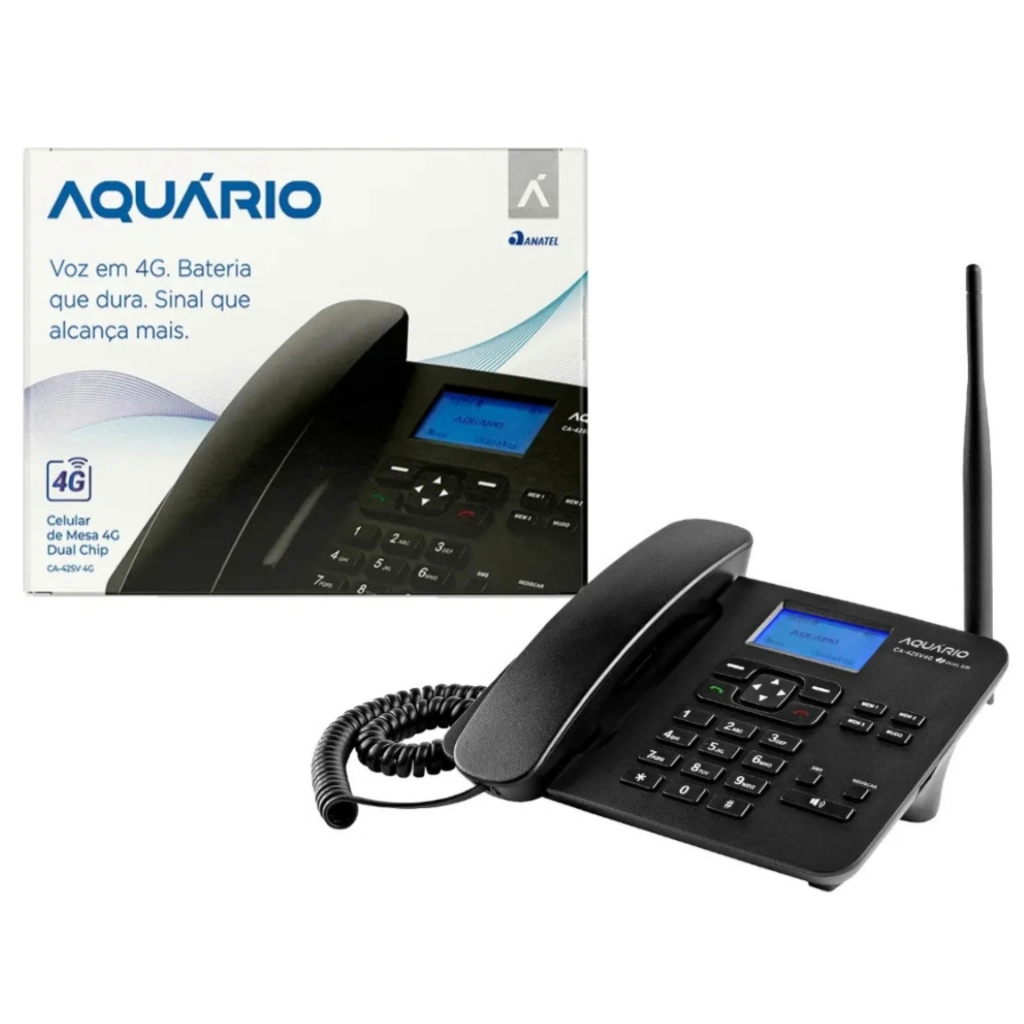 Telefone Celular De Mesa rural  4g Dual Chip Aquário Ca-42sv4g Voz em 4g