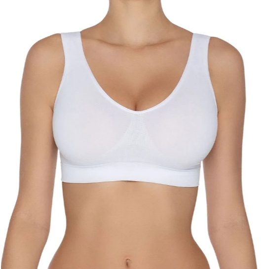 Kit 3 Tops Hanes Original Sem Costura Sem Aro Confortável Sustentação Leve 1 de Cada Cor — imagem 2 de 2