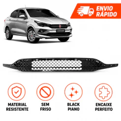 Grade Central Parachoque Fiat Cronos 17 A 22 Black Piano S/friso