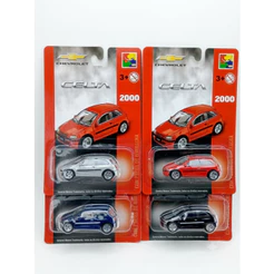 Miniatura Escala 1:64 Chevrolet Celta 2000 Pneus de Borracha
