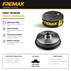 Tambor de Freio Traseiro GM CELTA FREMAX