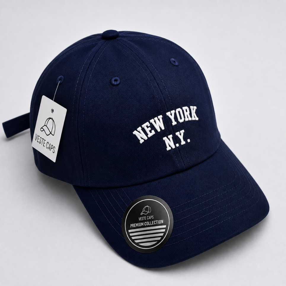 Boné New York Retrô Dad Hat Aba Curva Masculino Feminino Ajustável — imagem 2 de 2