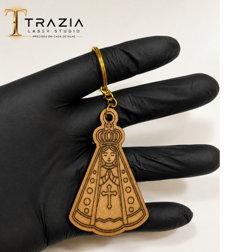 Kit Chaveiros Nossa Senhora Aparecida personalizado - Lembrancinha Religiosa Igreja em MDF Cru