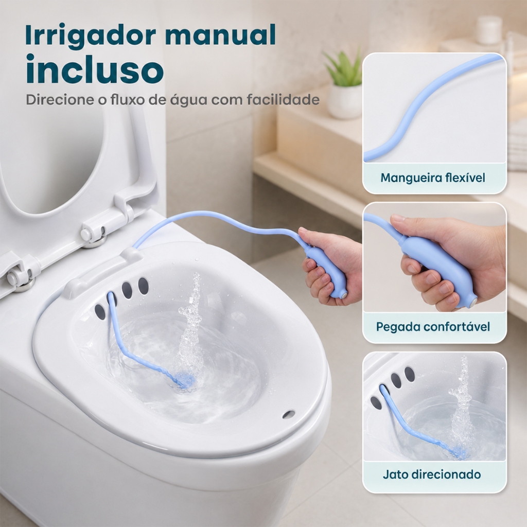 acia para banho de assento Sanitário ducha higiênica banheiro Chuca Higiene Íntima Mulheres Idosos Pós-Parto — imagem 2 de 2