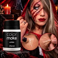 Látex 35ml Maquiagem Artística Halloween Profissional Selador Carnaval