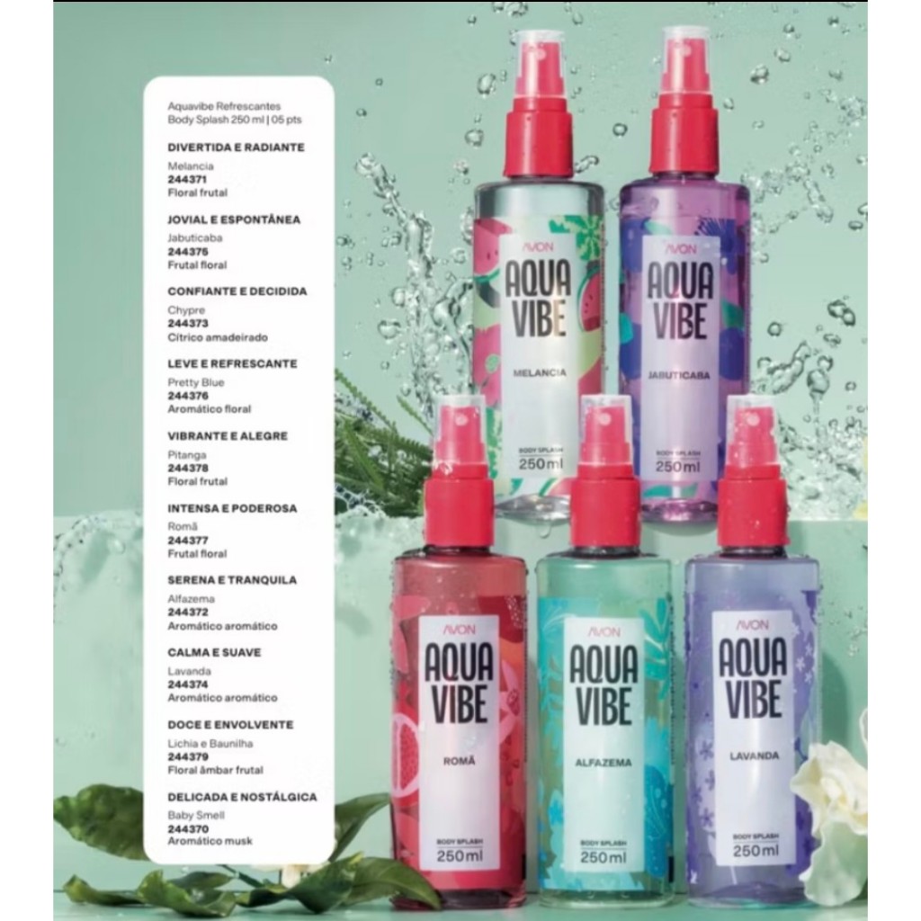 PERFUMARIA AQUAVIBE ÁGUA DE BANHO/BODY SPLASH/SPRAY