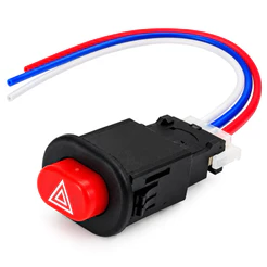 Botão Interruptor Auxiliar 3 Fios Pisca Alerta Moto Carro Universal