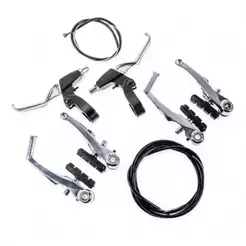 FREIO V-BRAKE LOGAN COM MANETE ALUMÍNIO POLIDO BIKE