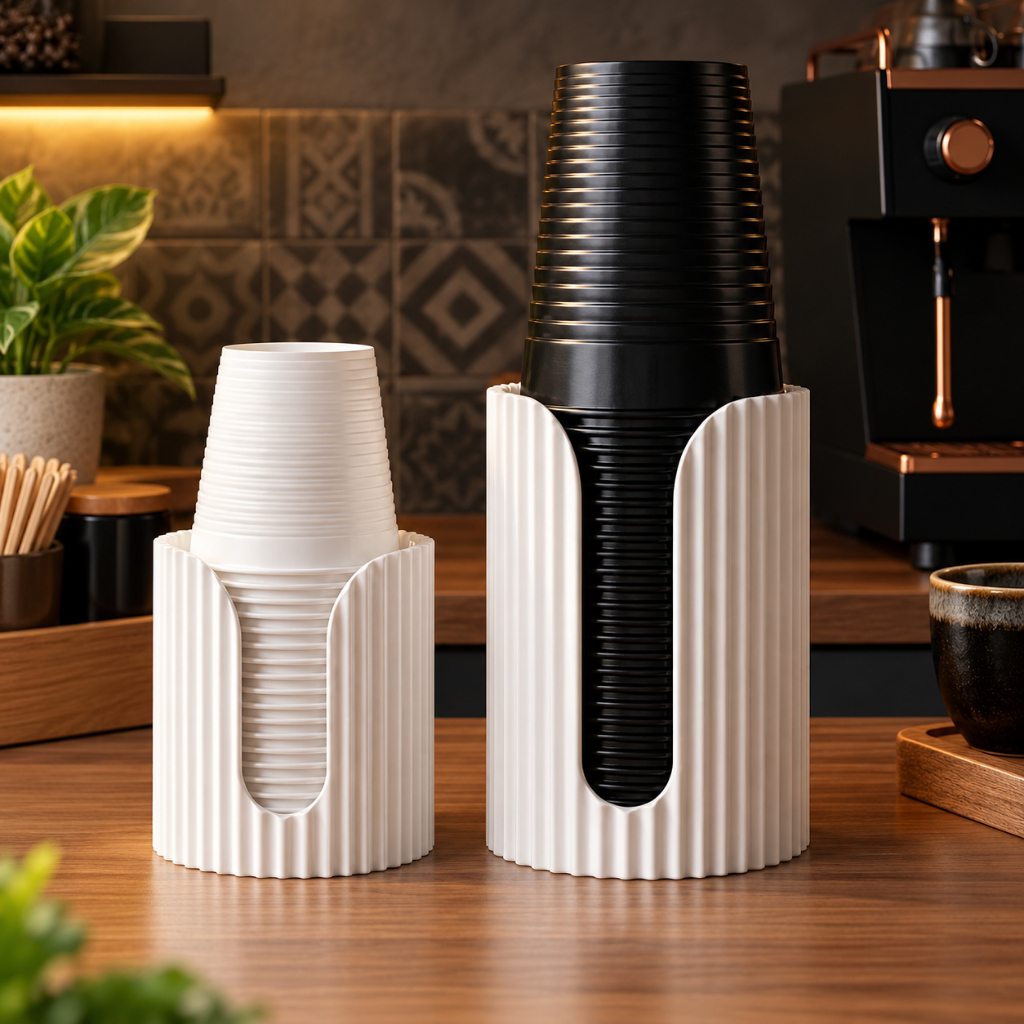 Porta Copos Descartáveis 70ml e 200ml Dispenser Organizador Café Suporte Cantinho do Café