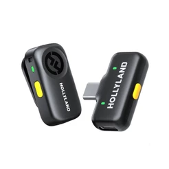 Hollyland LARK A2 Solo Microfone USB-C para Vlog Live Entrevista e Podcast