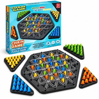 Jogo do Elástico Triangular de Tabuleiro Xadrez Interativo Multijogador
