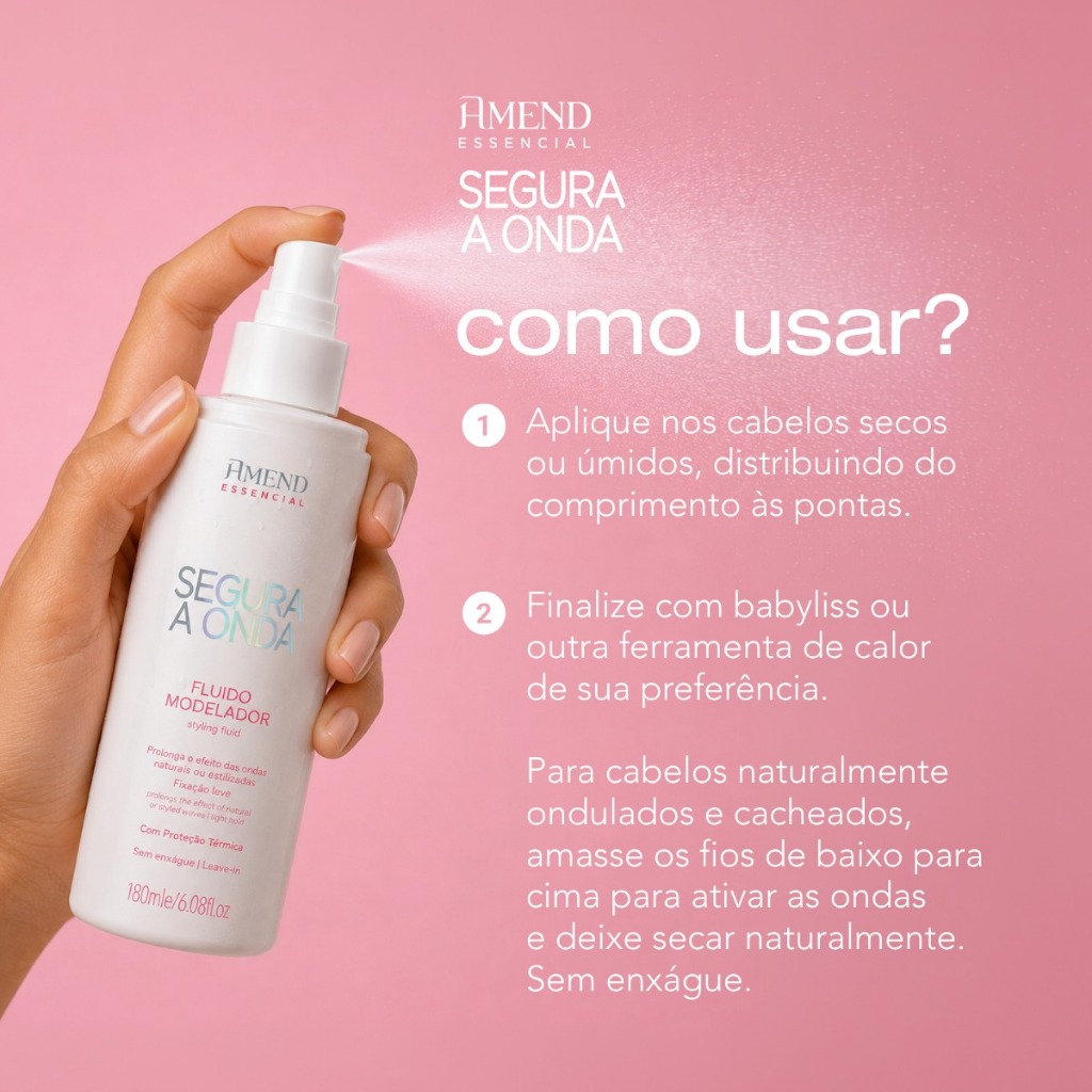 Amend Essencial Segura a Onda Fluído Modelador - 180ml · foto 2