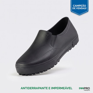 Sapato Cozinha Profissional Antiderrapante Preto NewPro CA 45106