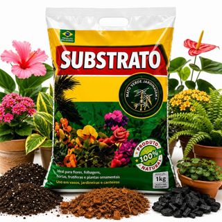 Substrato Completo Terra Preparada Plantas Ornamentais Vasos