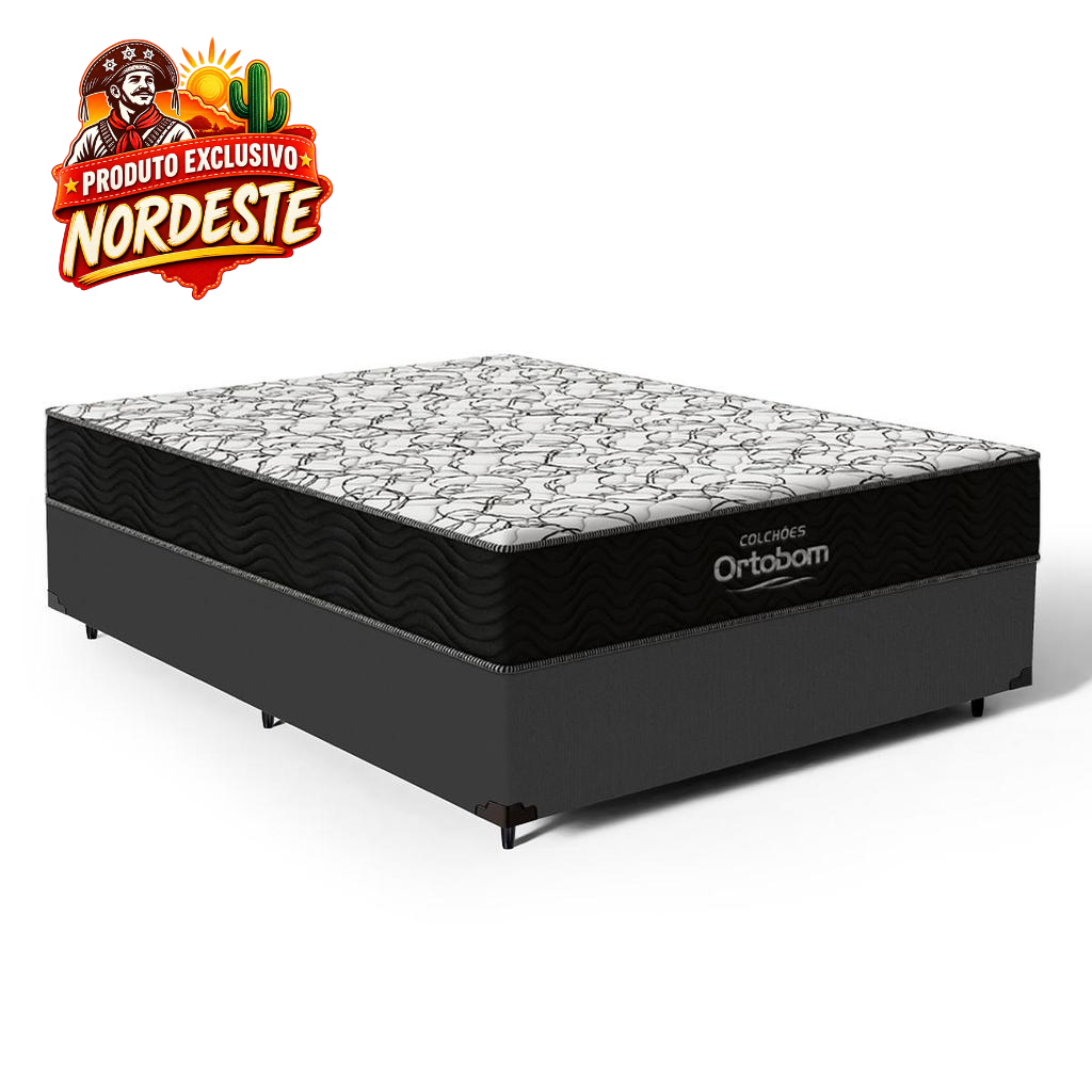 Cama Box com Colchão de Espuma D45 Ortobom Airtech 150 Casal