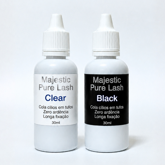 Pure Lash 30ml - Cola fria para Cílios em Tufos Sem Tóxicos Não Arde À Prova D'Água Antifúngica