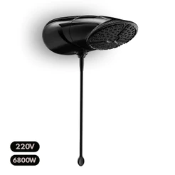 Chuveiro Elétrico Ducha Top Jet Eletrônico Preto Black 220v 6800w Lorenzetti Chuveiro para Banheiro
